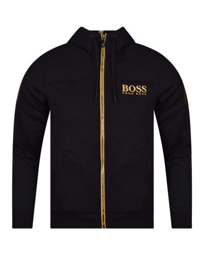 boss hoodie black and gold