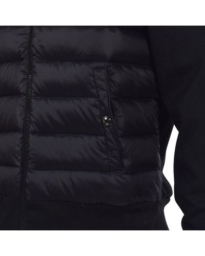 polo ralph lauren black hybrid down hooded jacket