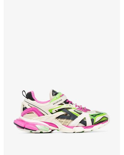 Balenciaga White, Green And Pink Track 