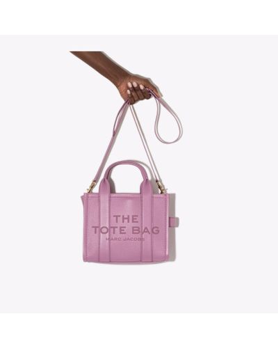 Marc Jacobs The Leather Mini Tote Bag in Pink | Lyst