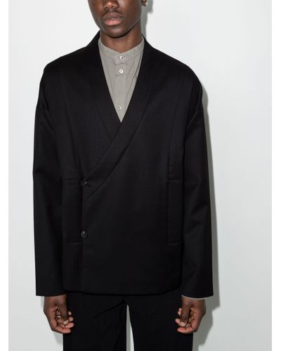 Tom Wood Wool Kimono Jacket in Black for Men - Lyst
