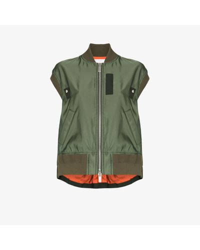 bomber jacket sleeveless