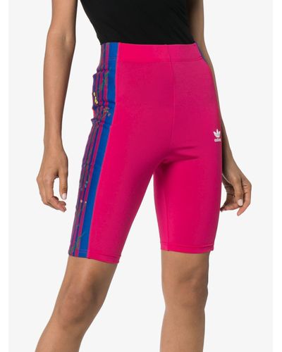 adidas pink biker shorts