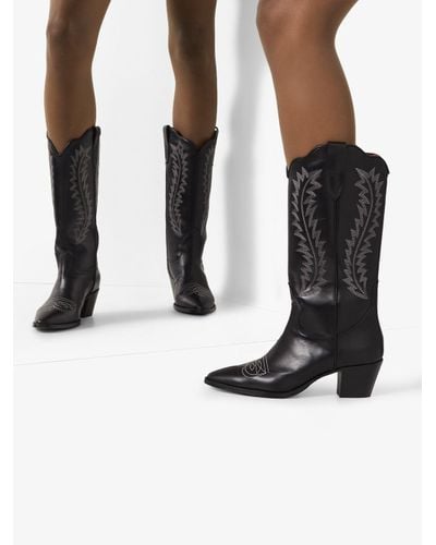 Paris Texas Black 60 Leather Cowboy Boots - Lyst