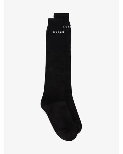 Balenciaga Wool Logo Knitted Socks in Black for Men - Lyst