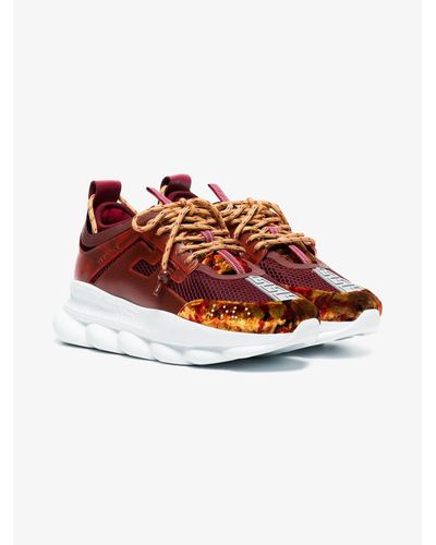 burgundy versace slippers