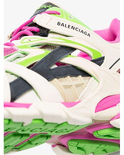 Balenciaga White, Green And Pink Track 