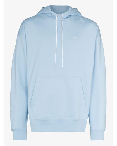 Nike Fleece Nrg Solo Swoosh Hoodie in Blue for Men | Lyst