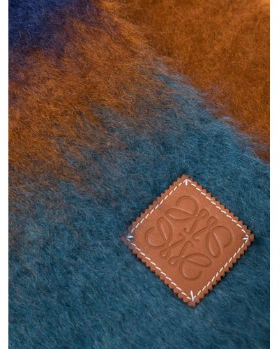 Loewe Multicoloured Mohair Wool Scarf in Brown - Lyst