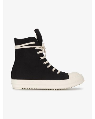 Rick Owens Drkshdw Canvas High Top Sneakers in Black for Men - Lyst