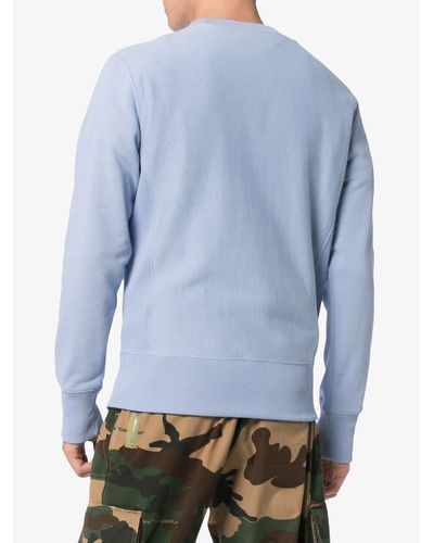 champion crewneck light blue