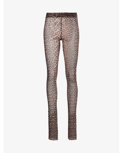 ganni tilden mesh leopard