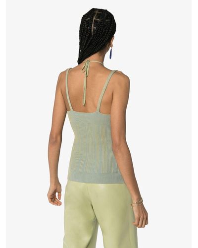 Jacquemus Synthetic La Maille Valensole Knit Tank Top in Green - Lyst