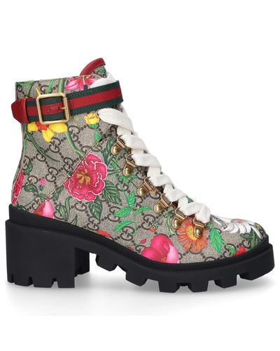 gucci floral boots