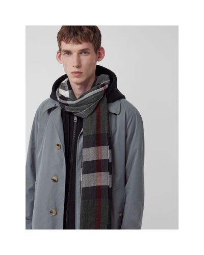 burberry scarf charcoal