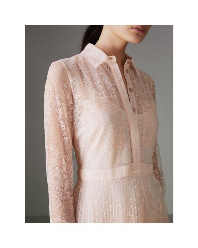 burberry pink lace dress