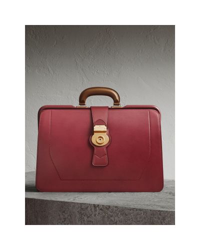 Burberry Leather The Dk88 Doctor's Bag Antique Red for Men - Lyst