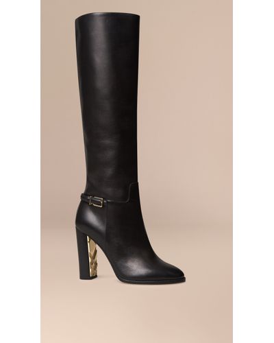 knee high burberry boots