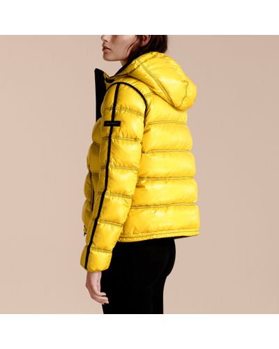 burberry yellow puffer coat