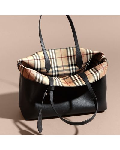 burberry black reversible tote