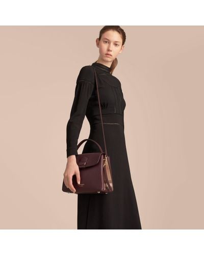 Burberry grainy leather and cheap house check tote bag