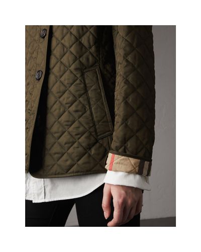burberry olive quilted jacket