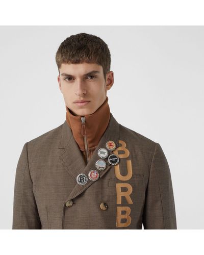 Burberry Palladium-plated Cap Brooch for Men - Lyst