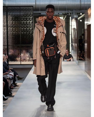 Burberry Synthetic Deer Print Nylon Hooded Jacket for Men | Lyst