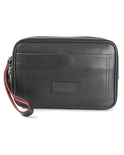 bally men's leather clutch bag