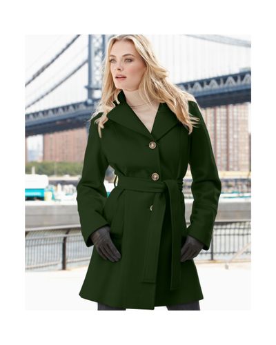 michael kors green wool coat