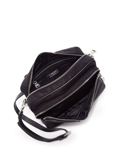 prada saffiano double zip crossbody