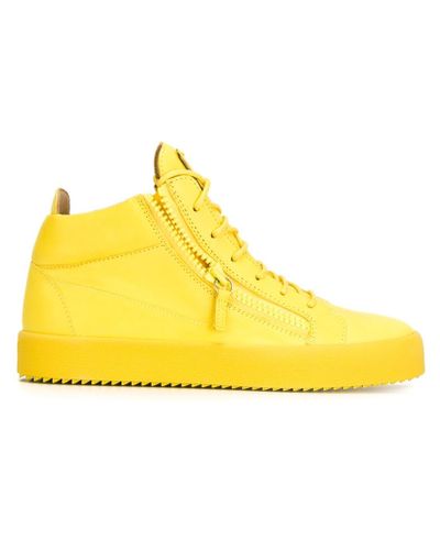 giuseppe zanotti yellow sneakers