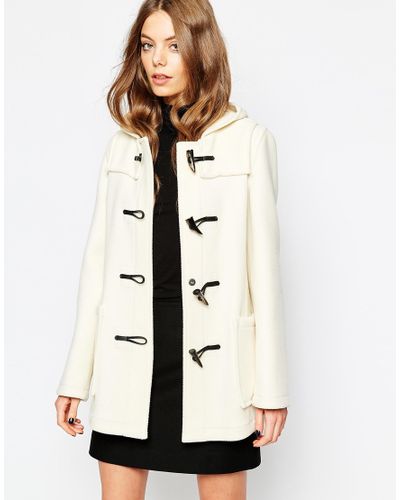 white duffle coat