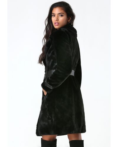bebe black trench coat