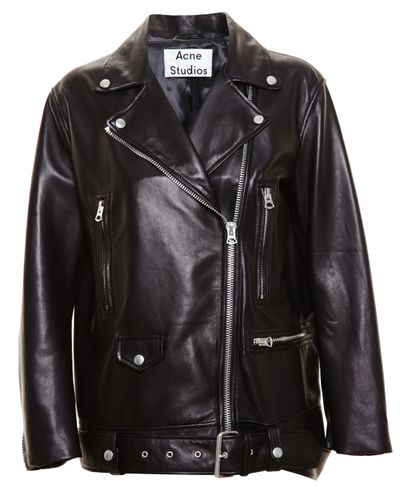 acne studios oversized leather jacket