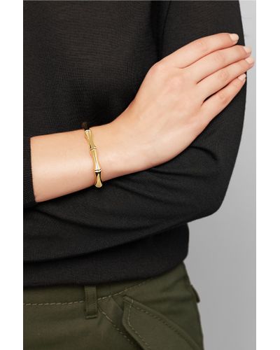 Gucci 18-karat Gold Small Bamboo Bracelet in Metallic | Lyst