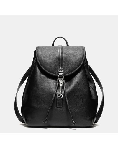 backpack purse black leather