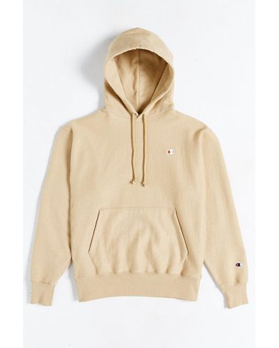 Champion Icon Reverse Weave Hoodie Sweatshirt in Light Brown (Natural) for  Men | Lyst