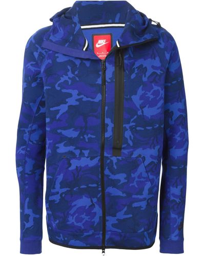blue camo nike tech