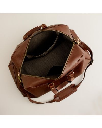 J.Crew Montague Leather Weekender Bag - Brown