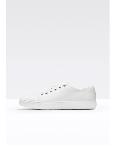 vince white leather shoes