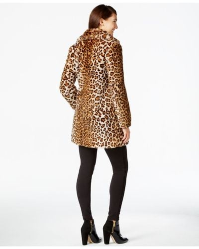 calvin klein leopard coat
