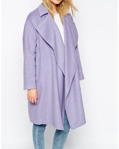purple duster coat
