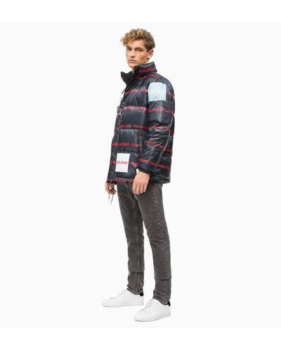 calvin klein multi logo jacket