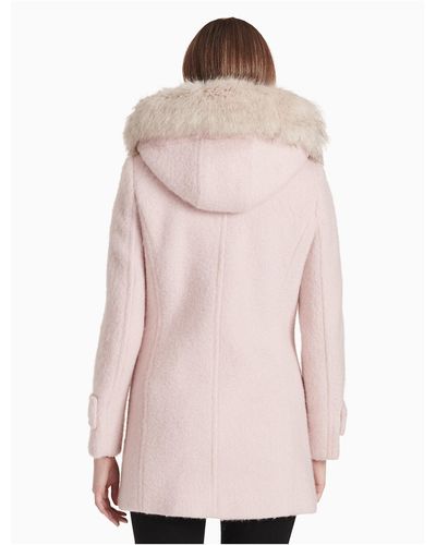 pink calvin klein coat