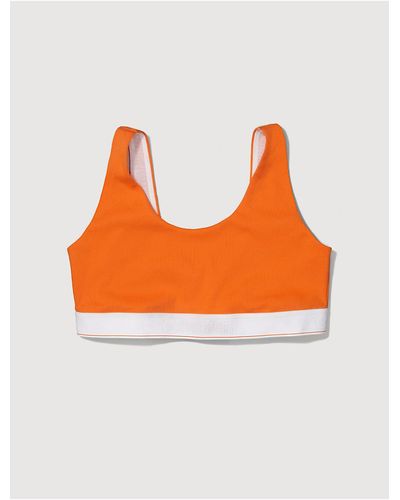 Calvin Klein Plus Size Organic Cotton Stretch U-back Bralette in Orange ...