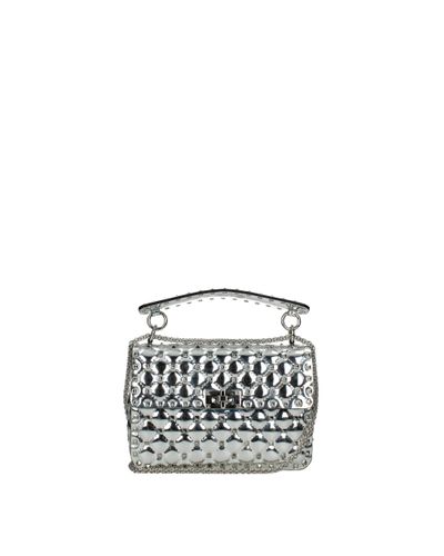 Valentino Silver Handbags Rockstud in Metallic - Lyst