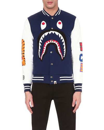 bape jacket blue