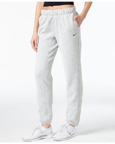 Nike Fleece Hypernatural Therma-fit Sweat Pants in Dark Grey Heather ...
