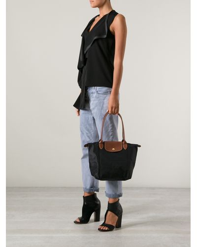 longchamp all black tote